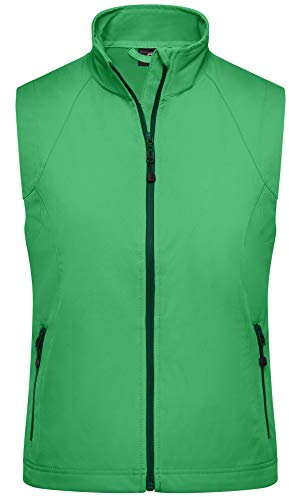 James & Nicholson Damen Softshell Weste - Taillierte Weste aus elastischem Softshell | Farbe: green | Grösse: L