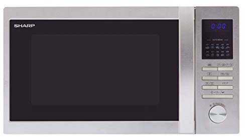 Sharp R-822STWE R822STWE, 900 W, 25 Litri, Acciaio Inossidabile, Blu