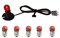 Alfred Kolbe Krippen AM 36 Weihnachtskrippen-Zubehör-Set Kabel mit Birne, 5 rote Ersatzbirnen 4,5 V und einen Halter für E 10
