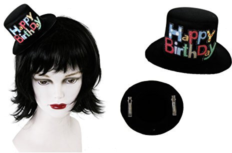 Geschenkeallerlei Hut mit Clip Geburtstagshut Mini Happy Birthday Geburtstagszahlen Zahl Geburtstag 18,30,40,50,60,70, (30)