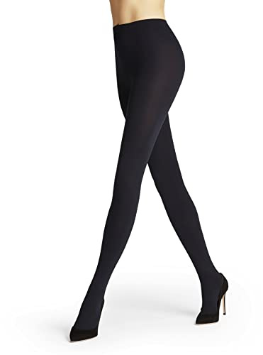 FALKE Women's Pure Matt 100 DEN W TI Opaque Plain 1 Pair Tights, Blue (Marine 6179), M