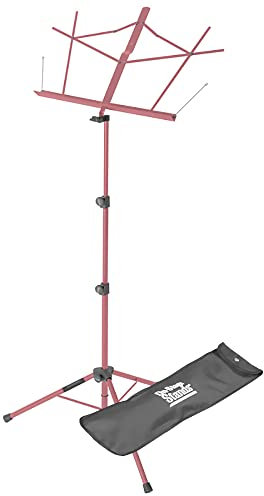On-Stage SM7122PKB Kompakter Notenständer mit Tasche, Pink
