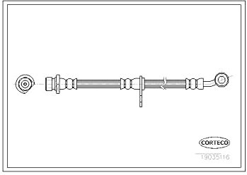 Corteco Bremsschlauch links vorne passend für Cr-V | 19035116