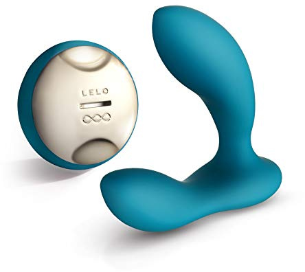 LELO HUGO Prostata Vibrator, Prostata Stimulation Männer, Ferngesteuertes Vibrierendes Sexspielzeug für Männer solo, Ocean Blue