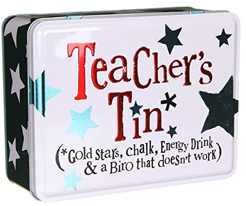 Bright Side The Storage Tin - Teachers Tin* (*Gold Stars, Chalk, Energy Drink & Biro that doesn't work)