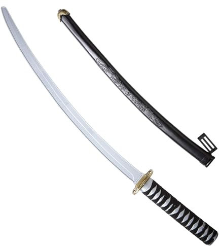 W WIDMANN MILANO Party Fashion 2728Q - Japanisches Schwert, ca. 75 cm, aus Plastik, Ninja, Katana, Kostüm, Accessoire, Karneval, Mottoparty