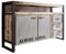MASSIVMOEBEL24.DE | Factory Sideboard aus Massivholz #143 | aus Mango-Holz - Natur, Bedruckt | 3 Schubladen - 2 Türen | 145x40x85 cm | Kommode Tv-Sideboard Wohnzimmer-Schrank