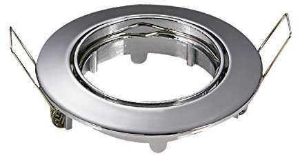 V-TAC VT-778 Coupelle Spot GU10 Chrome VT-778 x2, Plastique,et Autre materiaux, Profondeur : 65 mm