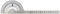 Stnls Stahl W/Silber Finish Winkelmesser 305 mm (150 g)