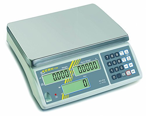 KERN CXB 30K2 Zaehlwaage Waegebereich (max.) 30kg Ablesbarkeit 2g netzbetrieben, akkubetrieben Silber