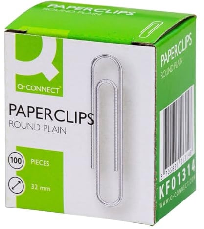 Q Connect 32 mm-Büroklammer – (100 Stück)