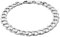 Herrenarmband Aus Massivem 925 Silber Mit Karabinerverschluss In Panzermuster Design