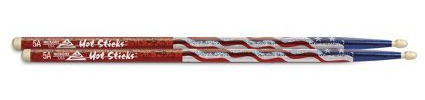 Hotsticks Macrolus Wood Tip 5A Drumsticks - American Flag