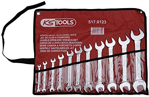 KS Tools 517.0123 CLASSIC Doppel-Maulschlüssel-Satz, 11-tlg., 6x7-30x32mm, Farbig, Einheitsgröße