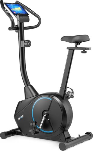 Gymtek XB1500 Magnetischer Heimtrainer, Fahrrad für Zuhause bis 135kg, 8 Widerstandsstufen, 9kg Schwungmasse, Heimtrainer Fahrrad mit LCD Display, Hometrainer Fahrrad für Zuhause