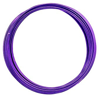 Vaessen Creative Basteldraht und Schmuckdraht 5 m x 2 mm Violett (Lilac) – Flexibler Draht zum Basteln für Blumenkranz, Scmuckherstellung und Modellbau
