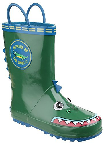 Cotswold Puddle Waterproof Pull On Boot Unisex Kids Crocodile Size 10.5