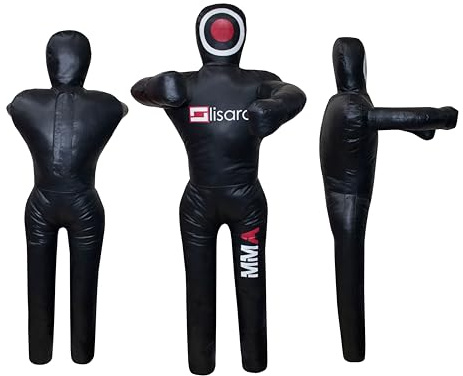 Lisaro Kunstleder - Wurfpuppe - Grappling - Dummy für MMA Kampfsport, Jiu Jitsu, Judo, Ringen, Wrestling. Gefüllt.