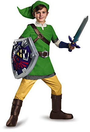 Disguise Deluxe Kid's The Legend of Zelda Link Costume | Child Link Costume for Boys | Video Game Character Cosplay - Large