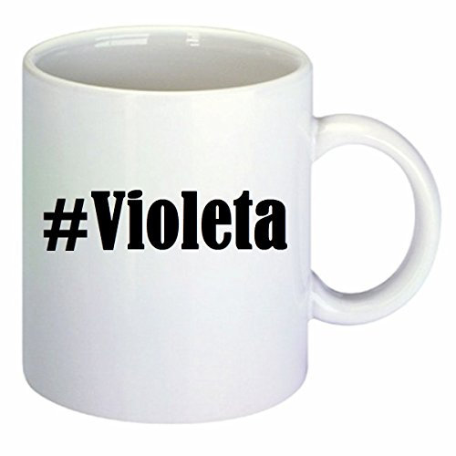 Kaffeetasse #Violeta Hashtag Raute Keramik Höhe 9,5cm ? 8cm in Weiß