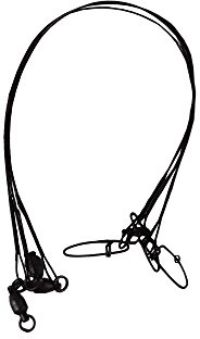 Berkley Wire-Wound Steelon Leaders 6 Length, 30 lb Line Tested, Black, Per 3
