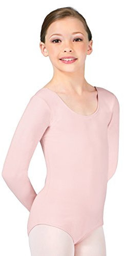 Bloch Dance Girls Petit Klassischer Langarm-Tanzanzug, Hellrosa, Größe 4-6