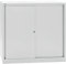 BISLEY Schiebetürenschrank ECO, 2 Fachböden, 3 OH, Metall, 645 Lichtgrau, 43 x 120 x 118.1 cm
