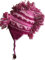 Trendofindia Coole Hippie Goa Irokese Strickmütze Mütze Nepal (Pink)