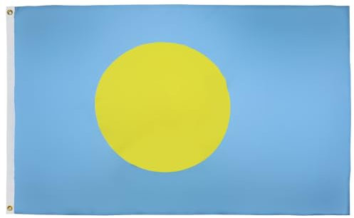AZ FLAG - Drapeau Palaos - 150x90 cm - Drapeau Paluan 100% Polyester Avec Oeillets Métalliques Intégrés - Pavillon 110 g