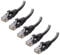 Cable Matters 5-Pack 10Gbps Snagless Short Cat6 Ethernet Cable 0.9m (Cat6 Cable, Cat 6 Cable) in Black 0.9 Meter