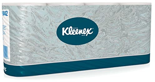Rouleaux de papier toilette Kleenex - 8442, blanc, 2 plis, 64 x 350 (22 400 feuilles au total)