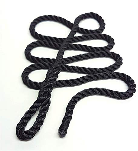Rota Marine 3 strand 10mm 1.5Mt Fender Rope Tie Fender Line Polyester Quantity 1 - Color: Black