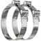 2 Pack - 64mm > 67mm T Bolt Hose Clamps Zinc Turbo Pipe Clips
