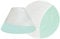Yankee candle 1507853 Serene Sandblast Aqua Paralume e piatto grande, Vetro, Bianco/Verde, 15.6x14.4x10.9 cm