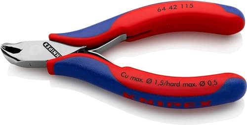 KNIPEX Elektronik-Vornschneider mit Mehrkomponenten-Hüllen 115 mm 64 42 115 SB