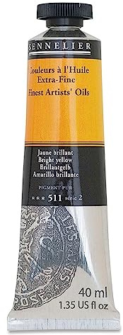 Sennelier Artists' Oil Color, 40ml Tube, Bright Yellow S2