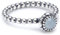 PANDORA Damen-Ring 925 Sterling Silber Aquamarin blau Gr.50 (15.9) 190854AQ-50