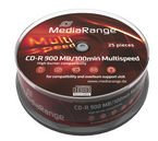 100 (4x 25) MediaRange Rohlinge Cake25 CD-R 900MB 100min