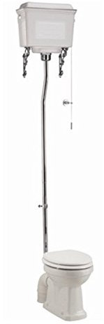 Casa Padrino Luxus Jugendstil WC Weiß/Weiß hochhängend mit Aluminium Spülkasten weiß lackiert - Barockstil Antik Stil