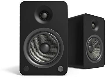 Kanto YU6MB Powered Bookshelf Speakers with Bluetooth and Phono Preamp | 5.25 Kevlar Driver | 200W Peak Power | Pair | Matte Black