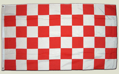 Digni drapeau Damier Rouge-Blanc 90 x 150 cm