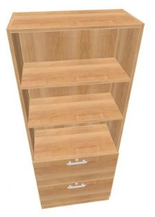 Aufbewahrungsschrank Solid Farbe (Korpus / Front): Nussbaum, Grifftyp: Knauf