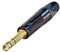 Neutrik NP3X-B Klinkenstecker, vergoldete Kontakte, schwarzes Gehäuse, 3 polig, 6.35 mm