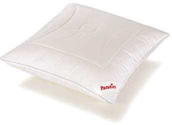 PARADIES Kissen 80x80 cm Softy Duett Plus Bio, Öko-Tex Zertifiziert Standard 100 Klasse 1, medizinisch getestet - das versteppte Kopfkissen mit Reißverschluss