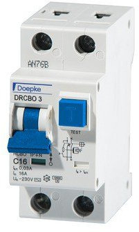 Doepke FI/LS-Kombination DRCBO3 C16/0,03/1N-A Kombination FI-Schalter/Leitungsschutzschalter 4014712220744