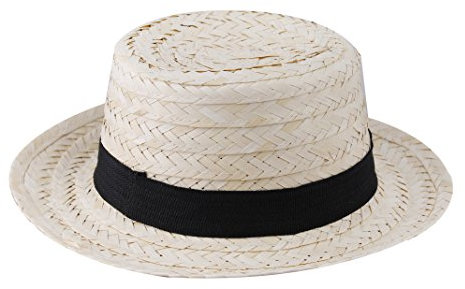Paquete de 100 sombreros de paja para trabajo a granel, con cinta negra, sombrero de verano, escuela, baile, espectáculo, accesorio de vestido de fantasía