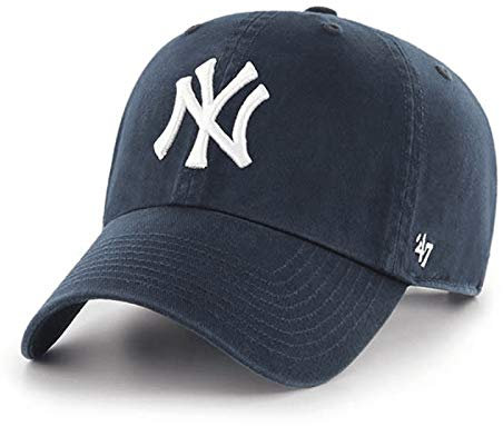 47 New York Yankees Basic Logo Cap, Black, Unisex, Adults, Baseball Cap, MLB, Anpassbar, Einfarbig, Sommer, Sports, Baumwolle, Baseballkappe