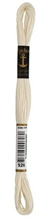 Anchor 233123 4635000-00926 Stickgarn, Baumwolle, elfenbein, 3 gramm