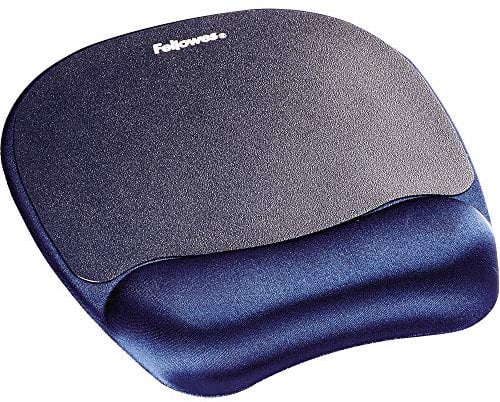 Fellowes Memory Foam Mouse Mat with Wrist Support - Ergonomic Mouse Pad for Computer Laptop - Sapphire