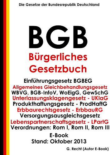Das BGB – Bürgerliches Gesetzbuch – für Ihren Kindle – E-Book – Stand: Oktober 2013